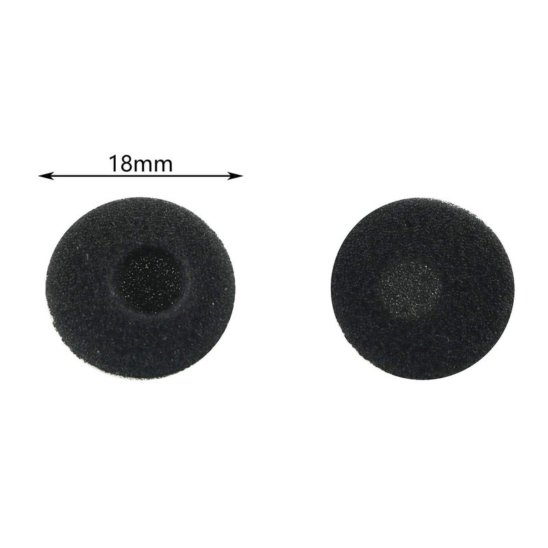 Tegg Headphone Pad 20PCS 18mm Black Soft Foam Cushion Ear Pads Earphone Headphone Caps Earbud Covers - Image 4